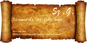 Szemerédi Gábor névjegykártya